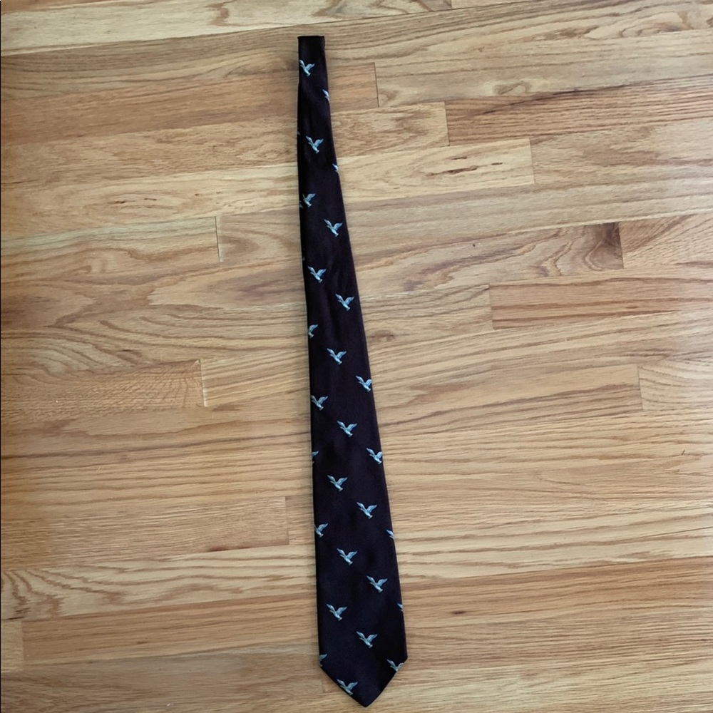 Vintage 1960s Dark Brown Silk Blend Tie